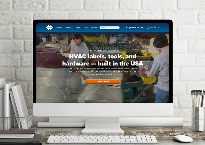 Banner Sales website shown on a desktop monitor