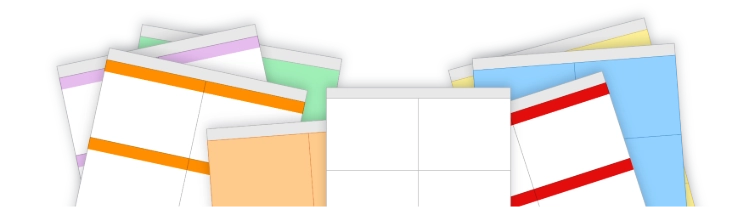Colored solid and stripe laser sheet labels