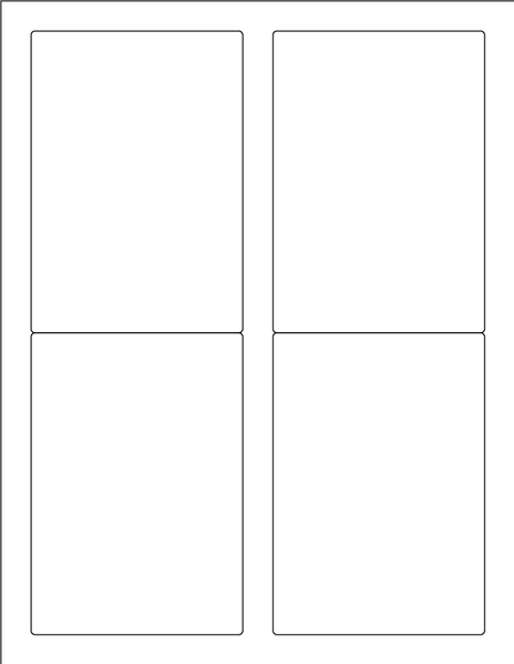 3.5" x 5" - Laser Sheet Labels 4 Per Sheet